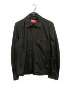DIESELディーゼル）の古着「L-KORN-A ラムレザージャケット　A154840IGAM」｜ブラック