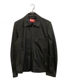 DIESEL（ディーゼル）の古着「L-KORN-A ラムレザージャケット　A154840IGAM」｜ブラック