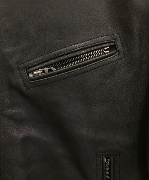DIESEL（ディーゼル）DIESEL (ディーゼル) L-KORN-A ラムレザージャケット　A154840IGAM ブラック サイズ:46の古着・服飾アイテム