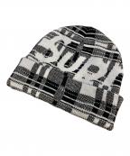 SUPREMEシュプリーム）の古着「Big Logo Beanie」｜ホワイト×ブラック