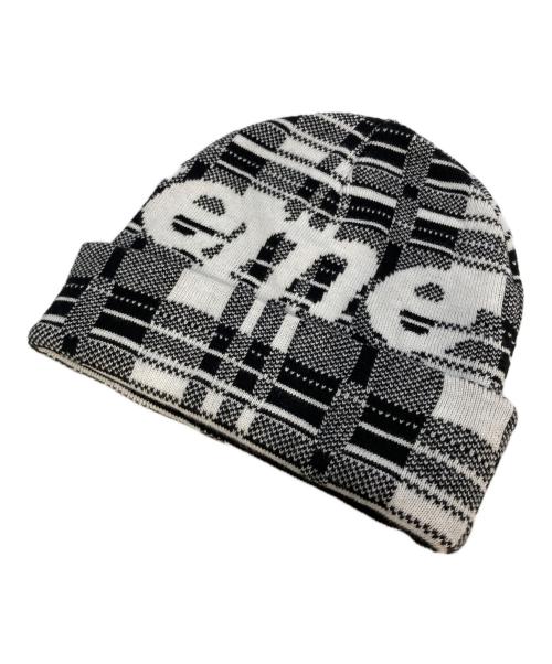 SUPREME（シュプリーム）SUPREME (シュプリーム) Big Logo Beanie ホワイト×ブラックの古着・服飾アイテム