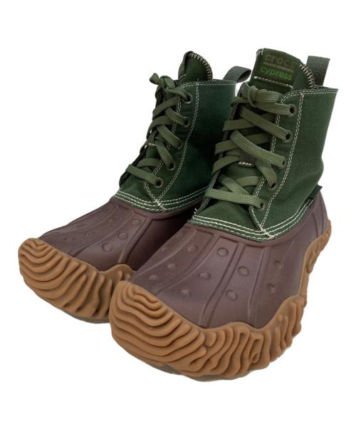 crocs（クロックス）crocs (クロックス) Salehe Bembury (サリーベンバリー) Cypress Duck Boot　210506 パープル×グリーン サイズ:ｍ９/ｗ１１の古着・服飾アイテム