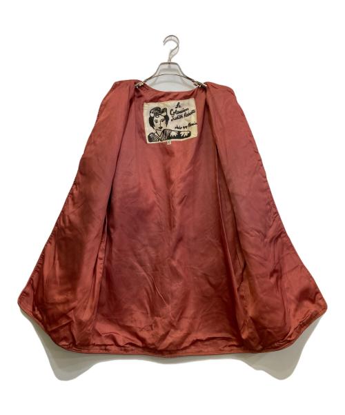 Judith Roberts（ジュディスロバーツ）Judith Roberts (ジュディスロバーツ) ノーカラーパッチワークコート ブラウン サイズ:6の古着・服飾アイテム