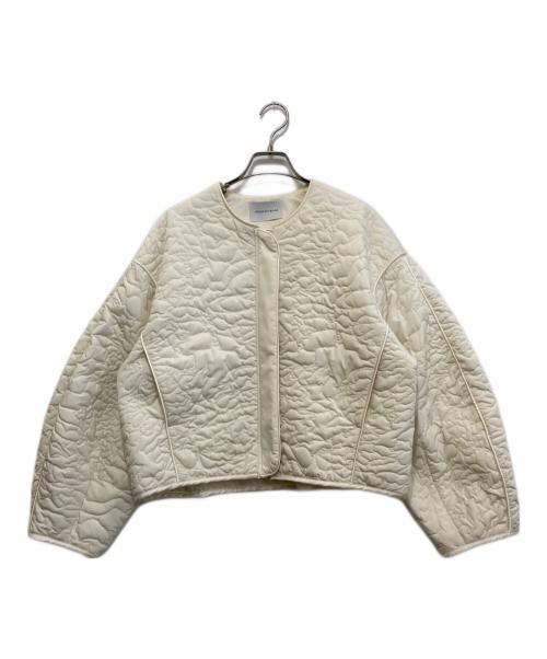 Adam et Rope（アダム エ ロペ）Adam et Rope (アダム エ ロペ) アートキルティングブルゾン　GAL-03000-A アイボリー サイズ:Fの古着・服飾アイテム