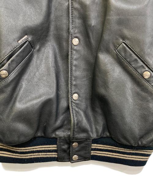 HARLEY-DAVIDSON（ハーレーダビッドソン）HARLEY-DAVIDSON (ハーレーダビッドソン) スタジアムレザージャケット ブラック サイズ:Mの古着・服飾アイテム