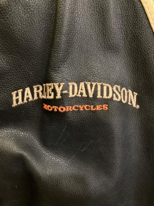 HARLEY-DAVIDSON（ハーレーダビッドソン）HARLEY-DAVIDSON (ハーレーダビッドソン) スタジアムレザージャケット ブラック サイズ:Mの古着・服飾アイテム