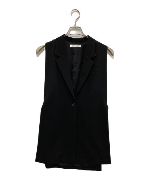 Col Pierrot（コルピエロ）Col Pierrot (コルピエロ) Georgette Vest ブラック サイズ:不明(実寸をご参考下さい)の古着・服飾アイテム