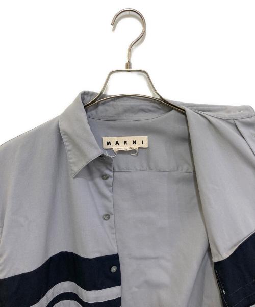 MARNI（マルニ）MARNI (マルニ) ウールトロピカル レギュラーカラーシャツ グレー サイズ:46の古着・服飾アイテム