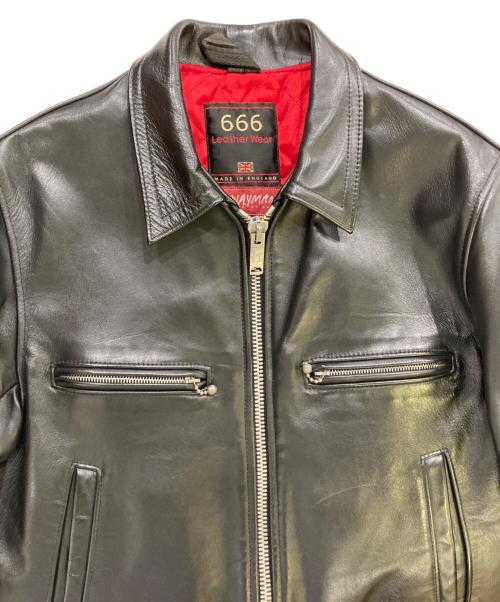 666（666）666 (666) Mywayman シングルライダースジャケット ブラック サイズ:38の古着・服飾アイテム