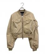 DIESELディーゼル）の古着「G-KHLOE テクニカルボンバージャケット　0EFAC」｜ベージュ