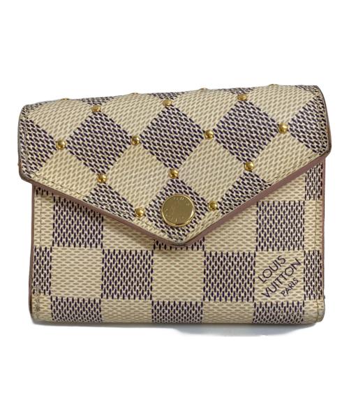 LOUIS VUITTON（ルイ ヴィトン）LOUIS VUITTON (ルイ ヴィトン) ポルトフォイユ・ゾエ ダミエ アズール　N60251 アイボリーの古着・服飾アイテム