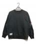 WTAPS（ダブルタップス）の古着「クルーネックスウェット 232ATDT-CSM18」｜ブラック