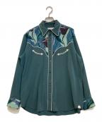 RAINMAKERレインメーカー）の古着「WESTERN SHIRT　RM221-036」｜グリーン