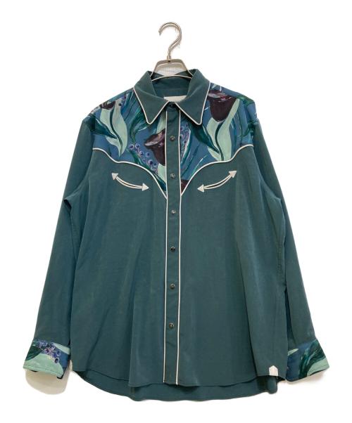 RAINMAKER（レインメーカー）RAINMAKER (レインメーカー) WESTERN SHIRT　RM221-036 グリーン サイズ:44の古着・服飾アイテム