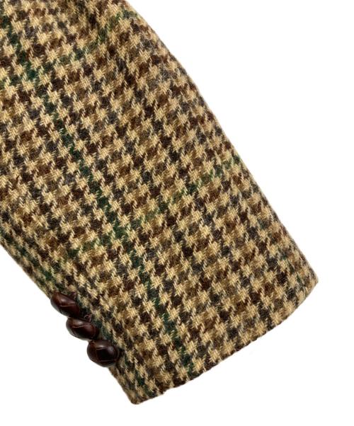 BROOKS BROTHERS（ブルックスブラザーズ）BROOKS BROTHERS (ブルックスブラザーズ) ウールツイード ガンクラブチェック シングル1ボタンジャケット ベージュの古着・服飾アイテム