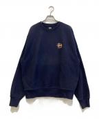 stussyステューシー）の古着「DRAGON STUSSY CREW スウェット　1914847」｜ネイビー
