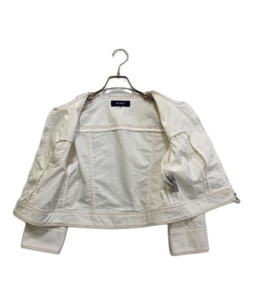 M'S GRACY（エムズグレイシー）M'S GRACY (エムズグレイシー) ノーカラージャケット　JY-314318 ホワイト サイズ:38の古着・服飾アイテム
