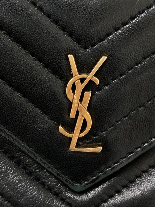 Saint Laurent Paris（サンローランパリ）Saint Laurent Paris (サンローランパリ) ジョー マテラッセ シェブロン レザー ミニ バケットバッグ　GUE701631 ブラックの古着・服飾アイテム
