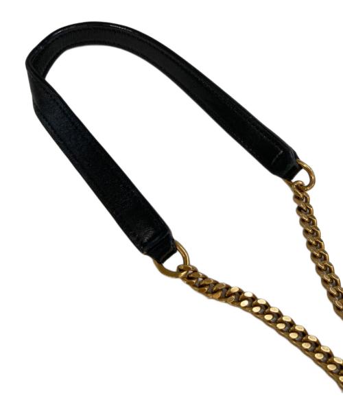 Saint Laurent Paris（サンローランパリ）Saint Laurent Paris (サンローランパリ) ジョー マテラッセ シェブロン レザー ミニ バケットバッグ　GUE701631 ブラックの古着・服飾アイテム