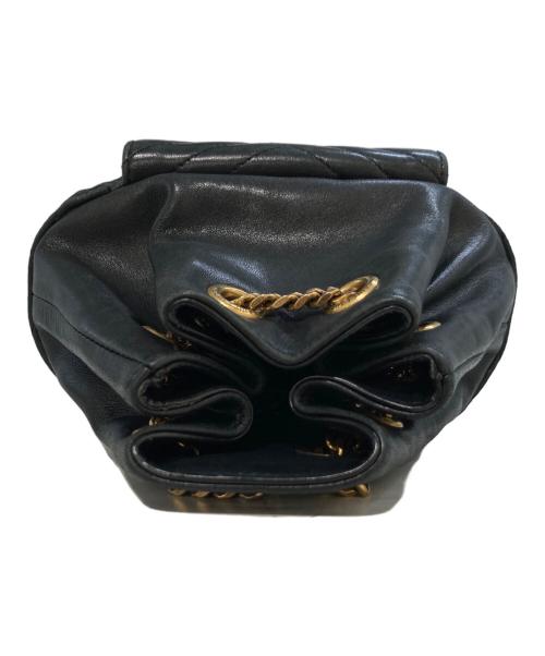 Saint Laurent Paris（サンローランパリ）Saint Laurent Paris (サンローランパリ) ジョー マテラッセ シェブロン レザー ミニ バケットバッグ　GUE701631 ブラックの古着・服飾アイテム