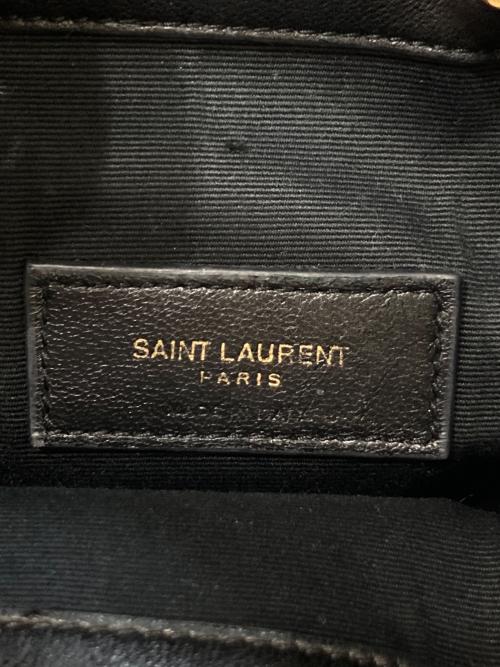 Saint Laurent Paris（サンローランパリ）Saint Laurent Paris (サンローランパリ) ジョー マテラッセ シェブロン レザー ミニ バケットバッグ　GUE701631 ブラックの古着・服飾アイテム