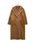 Ameriアメリ）の古着「BLANKET LIKE FAKE MOUTON COAT　01920731260」｜ベージュ