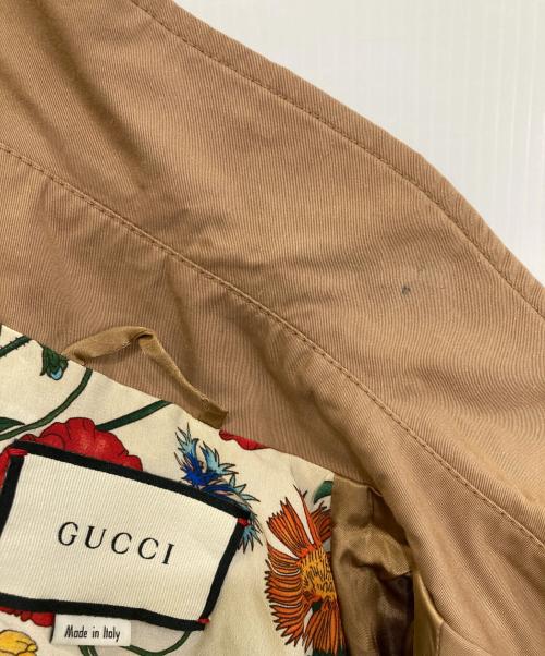 GUCCI（グッチ）GUCCI (グッチ) Floral Pattern Lining Trench Coat　572881　 ベージュ サイズ:36の古着・服飾アイテム