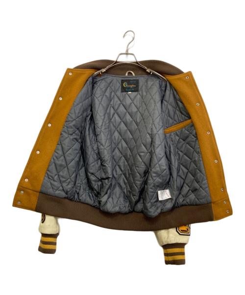 Champion（チャンピオン）Champion (チャンピオン) フルデコスタジアムジャケット　C3-U620 ブラウン サイズ:Mの古着・服飾アイテム