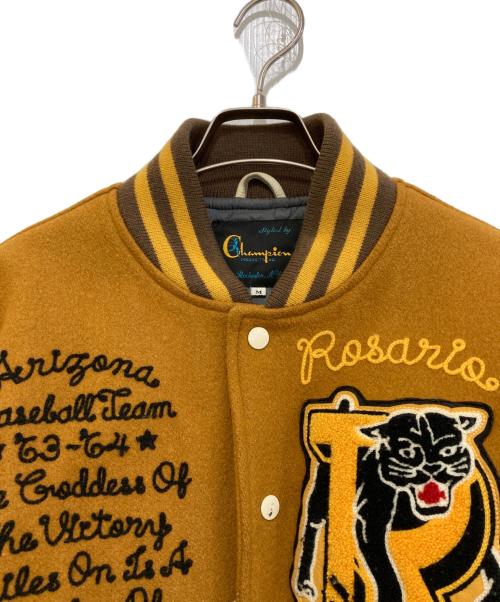 Champion（チャンピオン）Champion (チャンピオン) フルデコスタジアムジャケット　C3-U620 ブラウン サイズ:Mの古着・服飾アイテム