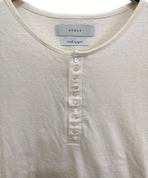 ARGUE（アーギュ）ARGUE (アーギュ) ヘンリーネックカットソー　AR26SS-AP006 アイボリー サイズ:1の古着・服飾アイテム