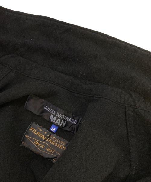 JUNYA WATANABE MAN（ジュンヤワタナベマン）JUNYA WATANABE MAN (ジュンヤワタナベマン) FILSON (フィルソン) 製品染縮絨 Wool Acrylic Twill Jacket　WP-J008 ブラック サイズ:Mの古着・服飾アイテム