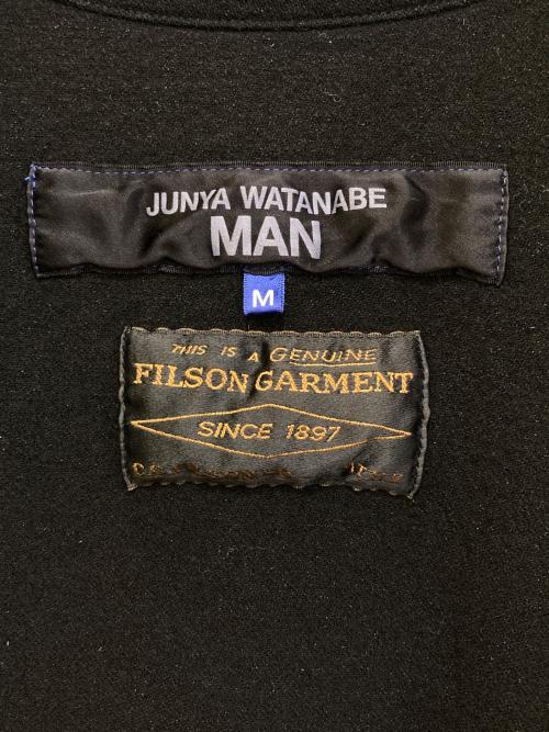 JUNYA WATANABE MAN（ジュンヤワタナベマン）JUNYA WATANABE MAN (ジュンヤワタナベマン) FILSON (フィルソン) 製品染縮絨 Wool Acrylic Twill Jacket　WP-J008 ブラック サイズ:Mの古着・服飾アイテム