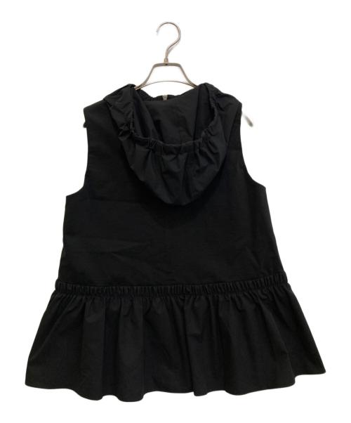 M-premierBLACK（エムプルミエブラック）M-premierBLACK (エムプルミエブラック) ジップアップペプラムフーディジレ　C147-015 ブラック サイズ:38の古着・服飾アイテム