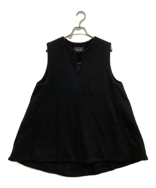 m,i,d,（エムアイディー）m,i,d, (エムアイディー) ベスト　G343-001 ブラック サイズ:38の古着・服飾アイテム