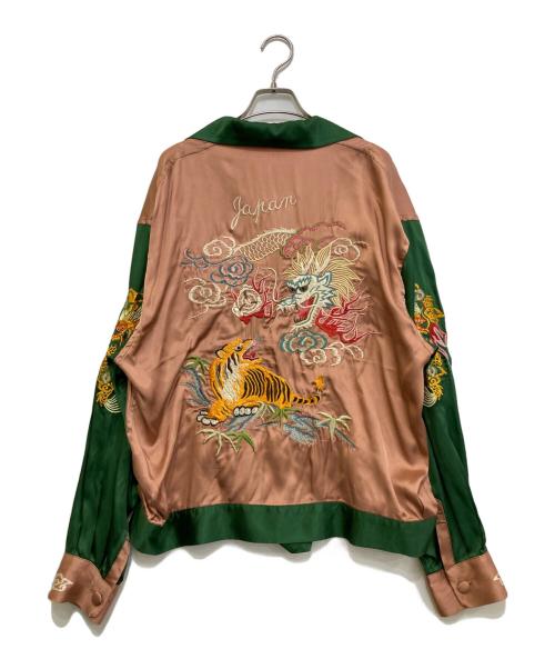 WEARMASTERS（ウエアマスターズ）WEARMASTERS (ウエアマスターズ) スーベニアジャケット ピンク×グリーン サイズ:Lの古着・服飾アイテム
