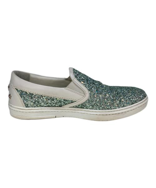 JIMMY CHOO（ジミーチュウ）JIMMY CHOO (ジミーチュウ) スタースタッズグリッダースリッポン ブルー サイズ:42の古着・服飾アイテム