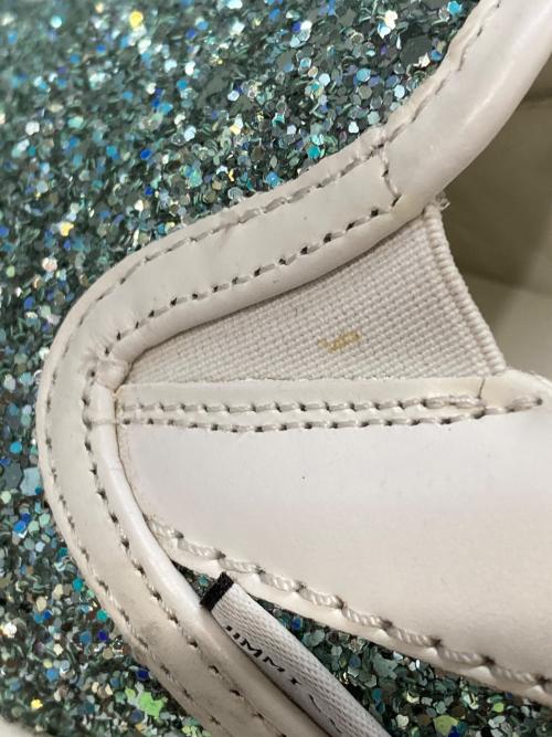 JIMMY CHOO（ジミーチュウ）JIMMY CHOO (ジミーチュウ) スタースタッズグリッダースリッポン ブルー サイズ:42の古着・服飾アイテム