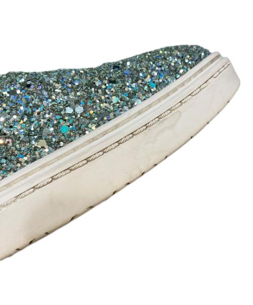 JIMMY CHOO（ジミーチュウ）JIMMY CHOO (ジミーチュウ) スタースタッズグリッダースリッポン ブルー サイズ:42の古着・服飾アイテム