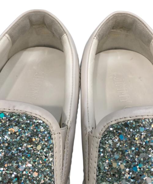 JIMMY CHOO（ジミーチュウ）JIMMY CHOO (ジミーチュウ) スタースタッズグリッダースリッポン ブルー サイズ:42の古着・服飾アイテム