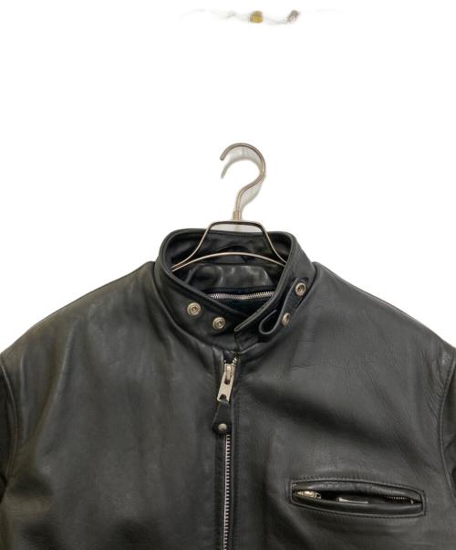 Schott（ショット）Schott (ショット) ボアライナー付シングルライダースジャケット ブラック サイズ:42の古着・服飾アイテム