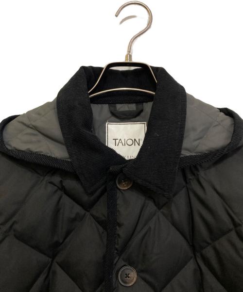 TAION（タイオン）TAION (タイオン) フード付きキルティングダウンコート ブラック サイズ:Mの古着・服飾アイテム