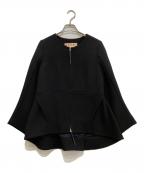 MARNIマルニ）の古着「ノーカラージャケット　GIMAQ22U00TW420」｜ブラック