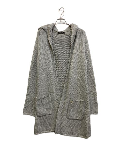 FOXEY（フォクシー）FOXEY (フォクシー) コットンナイロンフードカーディガン　29550-KSCF0101MY グレー サイズ:Mの古着・服飾アイテム