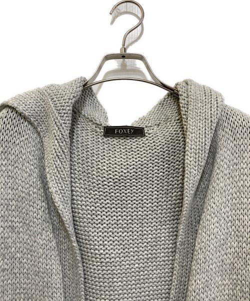 FOXEY（フォクシー）FOXEY (フォクシー) コットンナイロンフードカーディガン　29550-KSCF0101MY グレー サイズ:Mの古着・服飾アイテム