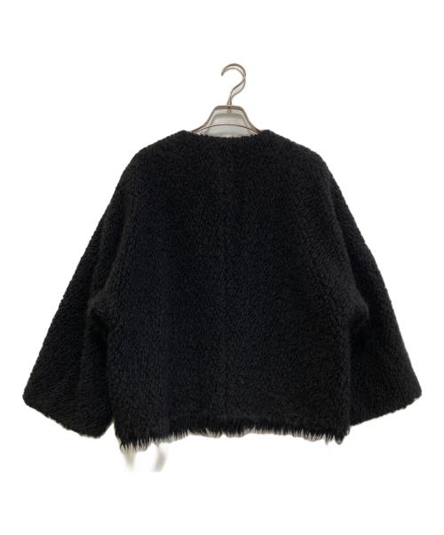 DRAWER（ドゥロワー）DRAWER (ドゥロワー) ノーカラーショートコート　6522-234-0253 ブラック サイズ:38の古着・服飾アイテム