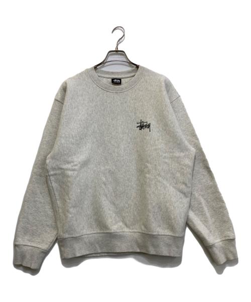 stussy（ステューシー）stussy (ステューシー) BASIC STUSSY CREW グレー サイズ:Mの古着・服飾アイテム