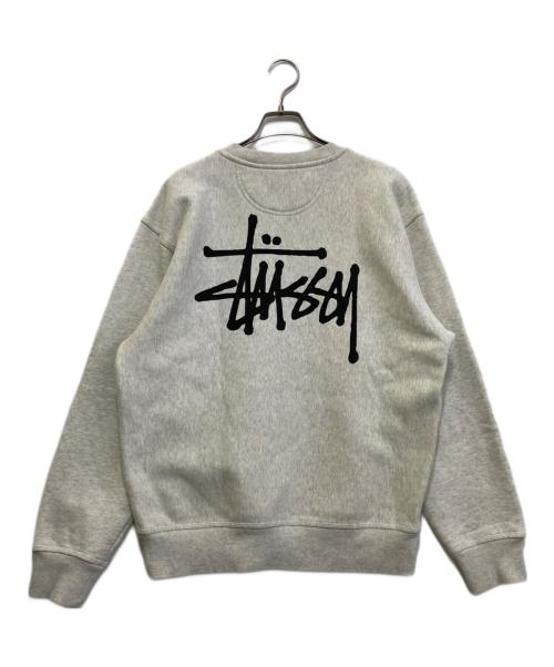 stussy（ステューシー）stussy (ステューシー) BASIC STUSSY CREW グレー サイズ:Mの古着・服飾アイテム