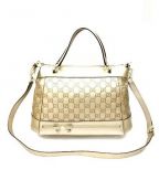 GUCCIグッチ）の古着「2WAYショルダーバッグ」｜マッドゴールド