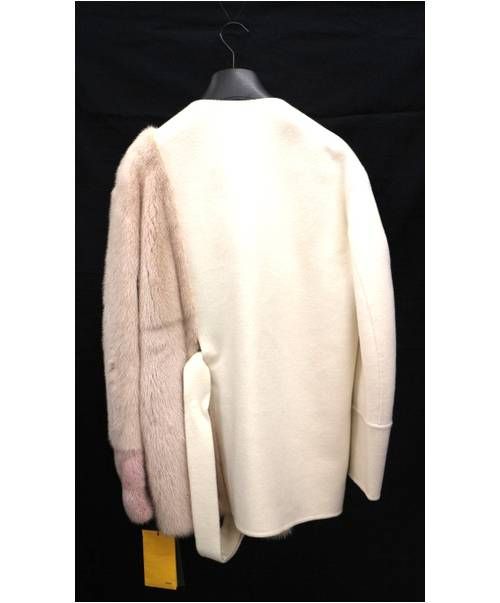 FENDI（フェンディ）FENDI (フェンディ) ショートハイブリットコート ホワイト×ピンク サイズ:40の古着・服飾アイテム