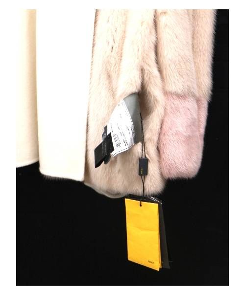 FENDI（フェンディ）FENDI (フェンディ) ショートハイブリットコート ホワイト×ピンク サイズ:40の古着・服飾アイテム